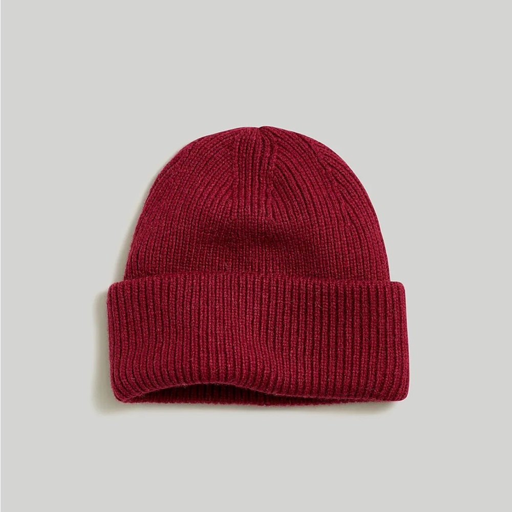 BRAND NEW Madewell Red Wool-Blend Knit Beanie